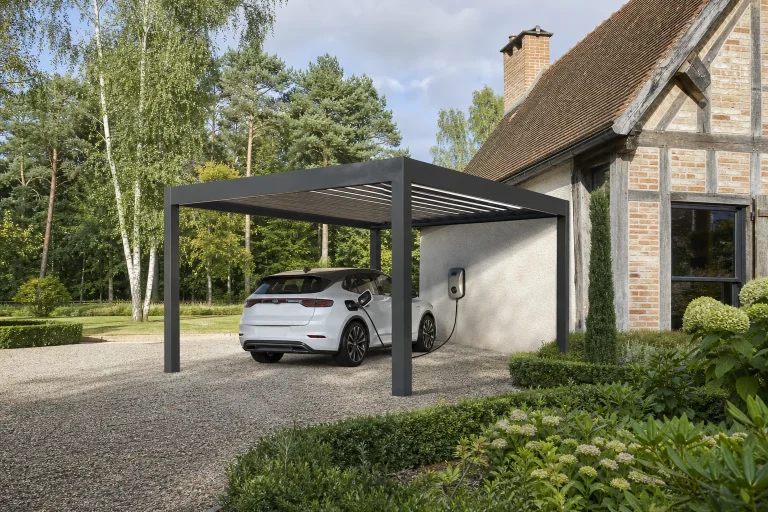 Carport aluminium avec borne de recharge en Centre-Val de Loire
